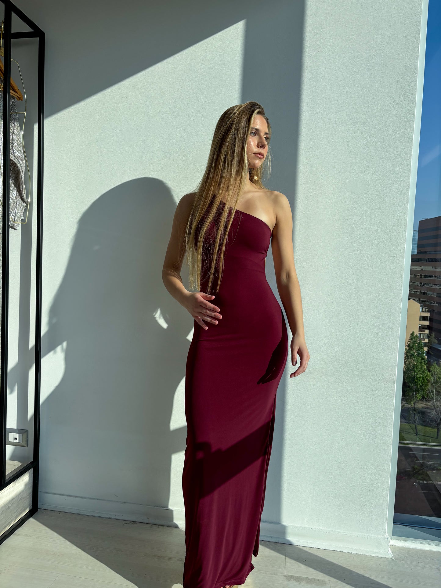 Vestido Gianna Burdeo