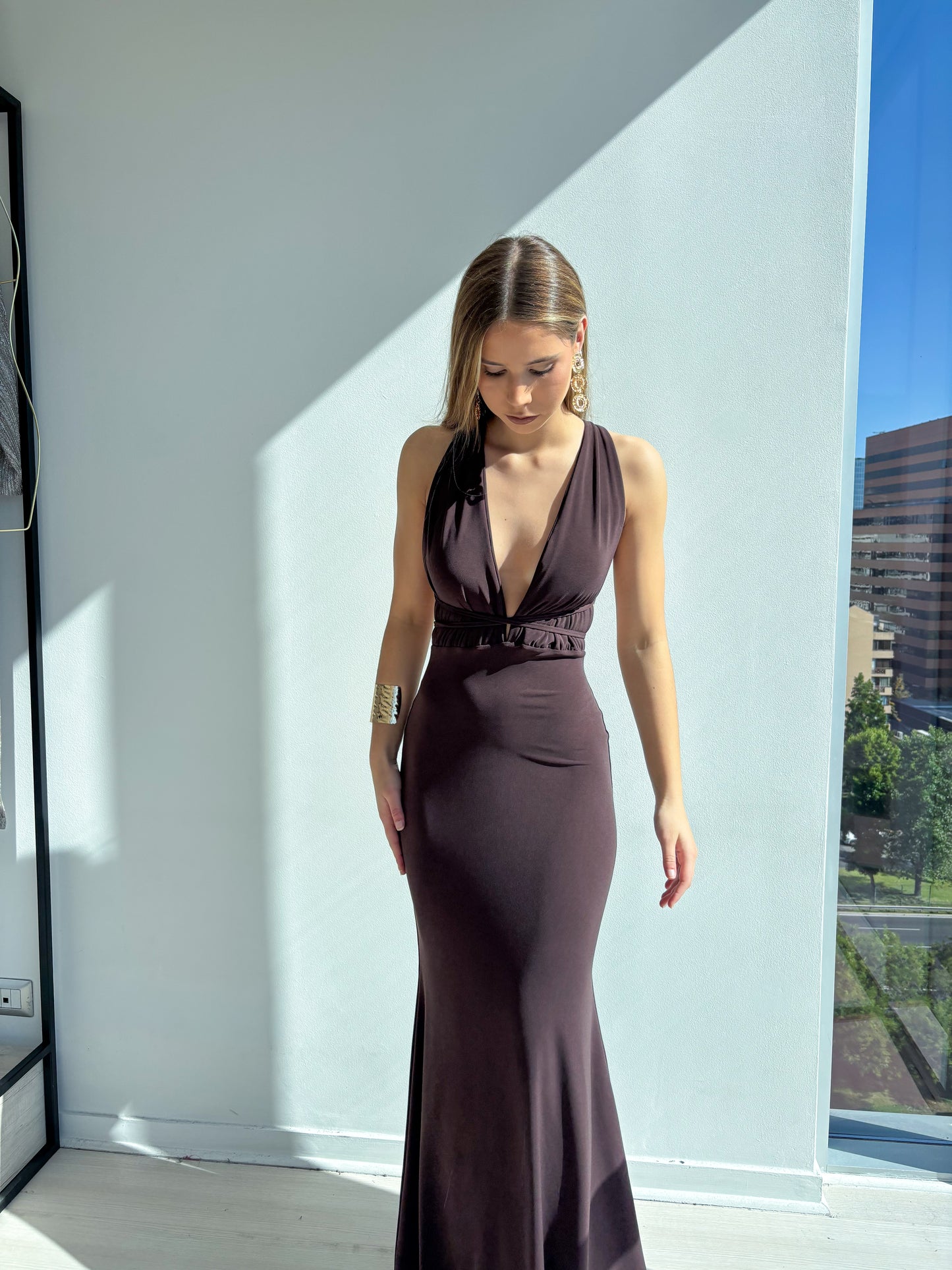 Vestido Milán Café