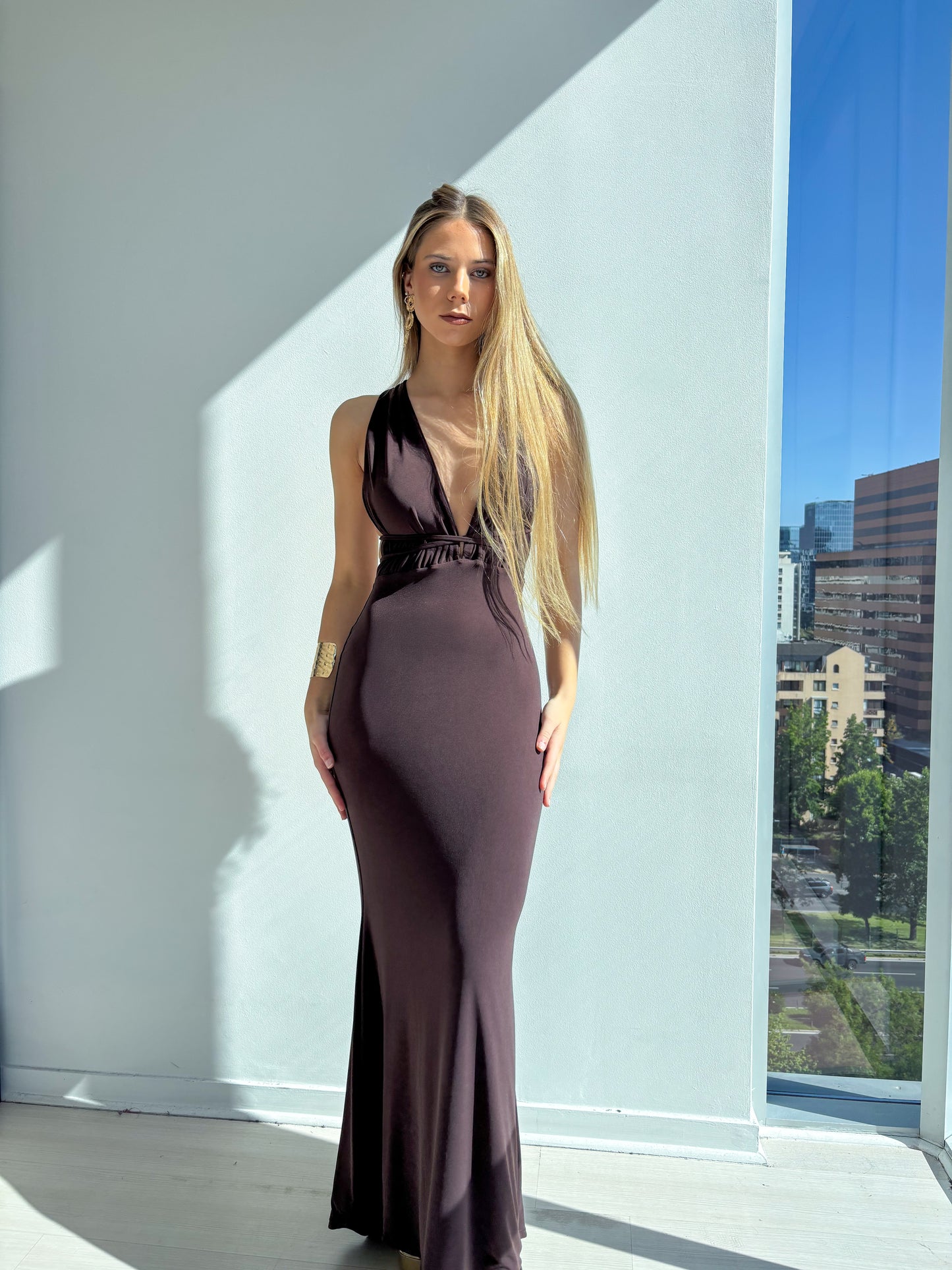 Vestido Milán Café