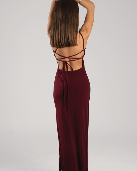 Vestido Gianna Burdeo